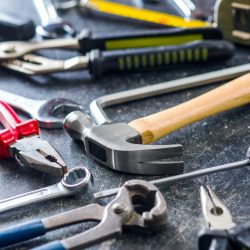 Set of tools. Hand tools for craftsmen.