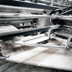 speed of Offset print press at work